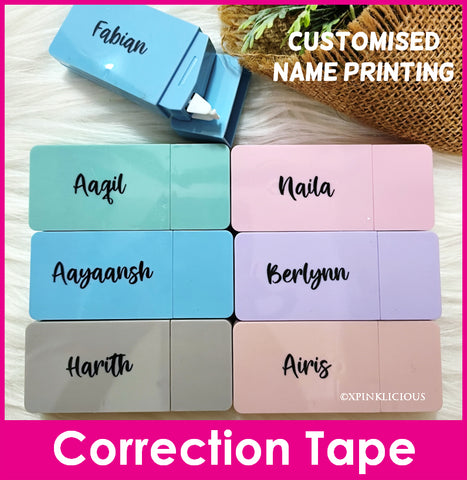 [ MOQ 10pcs ]Customised Name Printing on Correction Tape / Stationery Items / Children Day Present / Student Gifts