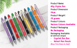 Customised Name Engraving on Ally Stylus Writing Pen / Teacher's Day Present / Christmas Gifts