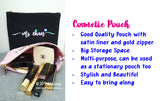 Customised Name Cosmetic Pouch / Elegant Make up Storage Pouch / Gold Zipper
