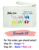 Teachers Day Pencil Pouch Pencil Case / Stationary / Gift Ideas / Present / Cikgu / Customised Name