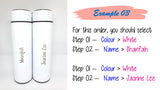 Customised Name Engraving on Temperature Indicator Water Tumbler / Insulated Water Bottle