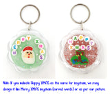 Christmas Personalised Crystal Name Keychain / Customised Resin Bag Tag