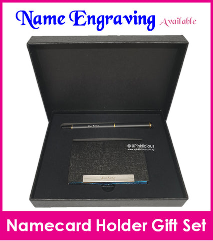 Namecard Case Holder with Pen Gift Set (Design E )