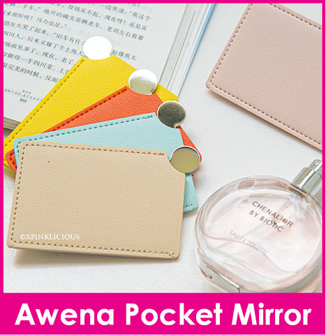 Awena Pocket Mirror / Card Size Travel Mirror  / Portable Mirror / Christmas Gifts / Teachers Day Present