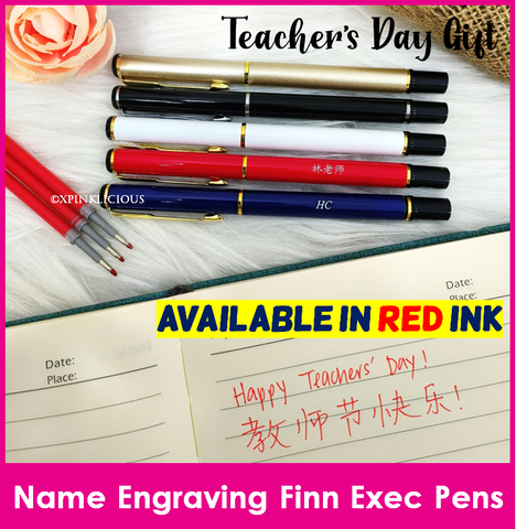 Customised Name Engraving on Finn Executive Writing Pen / Teacher's Day Present / Christmas Gifts