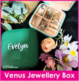 Customised Name Venus Jewellery Storage Box / Organiser Case / Travel Essentials / Birthday Present / Christmas Gifts Ideas