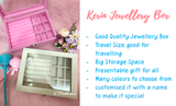 Customised Name Kerin Jewellery Storage Box / Organiser Case / Travel Essentials / Birthday Present / Christmas Gifts Ideas