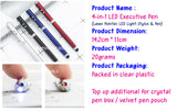 Customised Name Engraving on 4-in-1 functions Lance LED Executive Pen / LED Light / Laser Pointer / Stylus Pen