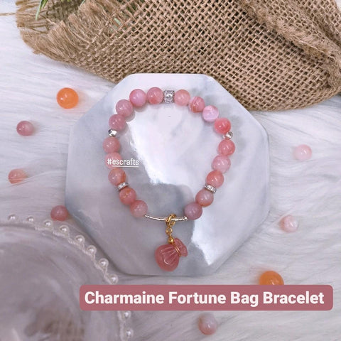 Charmaine Fortune Bag Bracelet, Crystal beads, Birthday Present, Christmas gifts, Healing