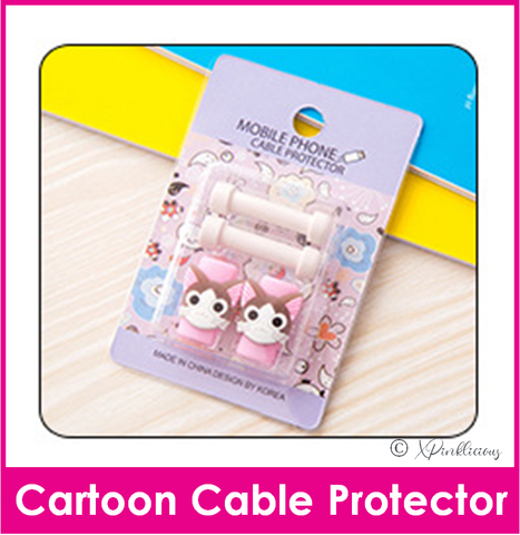 SALE [BUY 1 FREE 1] Grey Cat Cartoon Cable Protector