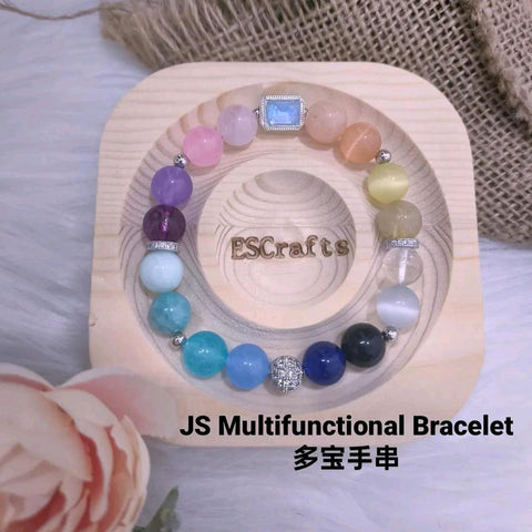JS Multifunctional Bracelet 多宝手串 Bracelet, Crystal beads, Birthday Present, Christmas gifts, Healing