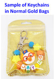 Candy Sweet Customised Cartoon Ring Keychain / Personalised Name Bag Tag