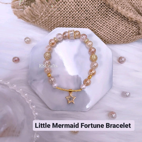 Little Mermaid Fortune Bracelet, Crystal beads, Birthday Present, Christmas gifts, Healing
