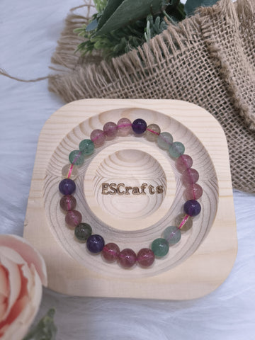Rainbow Strawberry Bracelet, Crystal beads, Birthday Present, Christmas gifts, Healing