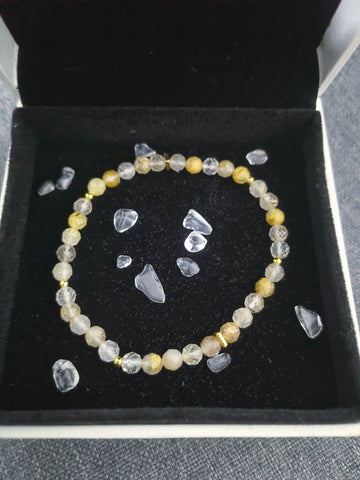 Petite Citrine Crystal Bracelet, Crystal beads, Birthday Present, Christmas gifts, Healing