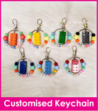 Bricks Lego/ Premium Cartoon / Customised Cartoon Ring Keychain / Personalised Name Bag Tag / Birthday Goodie Bag