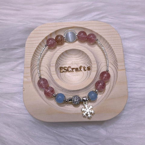 Cathy Strawberry Bracelet, Birthday Present, Christmas gifts, Healing Crystals