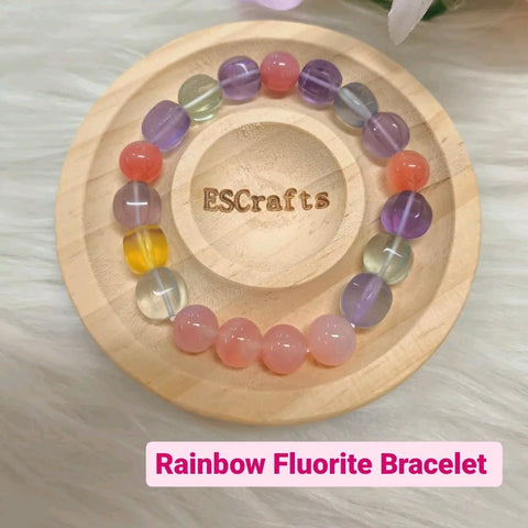 Rainbow Fluorite Bracelet, Crystal beads, Birthday Present, Christmas gifts, Healing