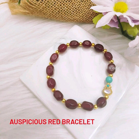 Auspicious Red Bracelet, Crystal beads, Birthday Present, Christmas gifts