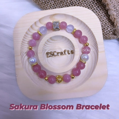 Sakura Blossom Crystal Bracelet, Birthday Present, Christmas gifts
