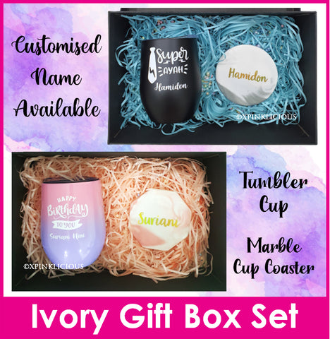 Ivory Gift Box Set with customised name