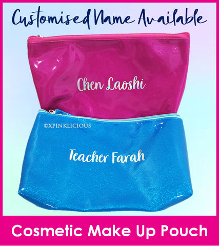 Customised Name Cosmetic Make Up Pouch (CMK) / Personalised Stationery Pencil Case