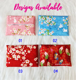 Customised Name Printing on Japanese Tissue Holder / Personalised Name Pocket Tissue Pouch