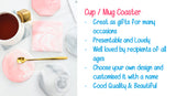Customised Name Marble Cup Coaster / Ceramic Mug Coaster