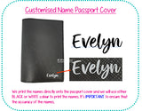 Customised Name Passport Holder / Personalised Name Print Passport Cover / Travel Essentials