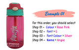 Customised Name Kids Water Bottle / Children Water Tumbler