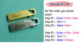 Customised Name Engraving on USB Flash Drive / Thumb Drive