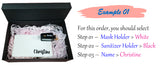 Stay Safe Gift Box Set - Customised Name on Mask Holder / Sanitizer Holder / Gift Ideas / Present / Teachers Day / Farwell / Colleagues