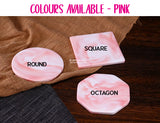 Customised Name Marble Cup Coaster / Ceramic Mug Coaster