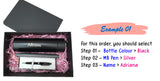 April Gift Box Set with Customised Name / Insulated Temperature Indicator Water Bottle / MB Pen