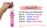 Customised Name Ribbon Bag Tag / Handmade Ribbon Keychain / Teacher's Day Gift / Christmas Present / Gift Ideas