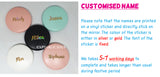 Sphere Gift Box Set - Customised Name on LED Pocket Mirror and Elegant Pouch with gold zip