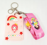 Customised Name Jelly Card Holder Sleeve with Lanyard or Key Ring Tag