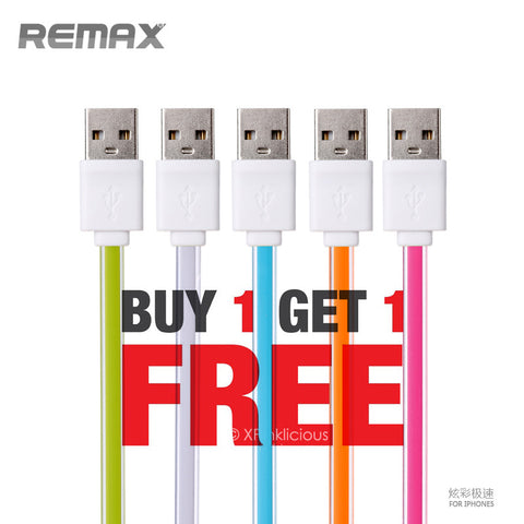 Remax Colorful Quick Charge Flat USB Cable for iPhones