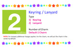 Personalised Small Bead Name Lanyard Card Holder / Customised Cartoon Keychain Key Ring Tag / Bag Tag / Ezlink ID