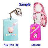 Customised Name Jelly Card Holder Sleeve with Lanyard or Key Ring Tag