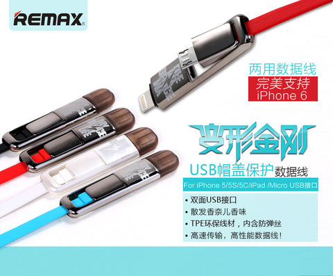 Remax Transformer 100cm USB Cable for iPhones and MicroUSB