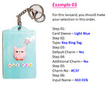 Customised Name Jelly Card Holder Sleeve with Lanyard or Key Ring Tag