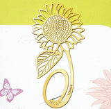 Bookmark - Sunflower Butterfly Clover Leaf Key Rose Dragonfly Crown Snowflake Fairy