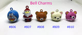 Customised Name Cartoon Ring Keychains / Personalised Name Novelty Charm Bag Tag