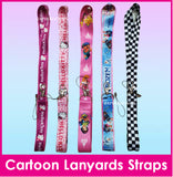 Cartoon Lanyard Strap for Ez-link ID Card Holders - Hello Kitty Princess Frozen Elsa Checkers Black and White