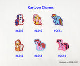 Customised Name Cartoon Ring Keychains / Personalised Name Novelty Charm Bag Tag