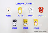 Customised Name Cartoon Ring Keychains / Personalised Name Novelty Charm Bag Tag