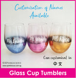 [ CLEARANCE SALE ] Customised Name on Glass Cup Tumbler / Egg Cup