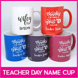 Teacher's Day Designs Cup / Customised Name Print Mug / Colour Changing Cup / Couple Gift / Christmas Gift Ideas