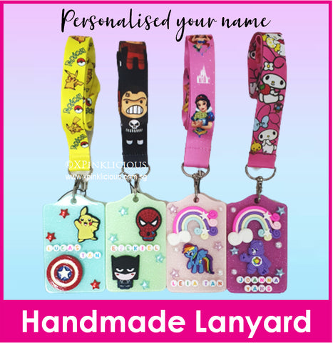 Customised Name Jelly Card Holder Sleeve with Lanyard or Key Ring Tag